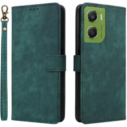 Phonesta Vintage Skin Book Wallet Case hoesje voor Motorola Moto G06/G06 Power - Groen
