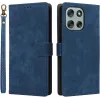 Phonesta Vintage Skin Book Wallet Case hoesje voor Motorola Moto G56 - Blauw
