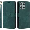 Phonesta Vintage Skin Book Wallet Case hoesje voor Motorola Moto G56 - Groen