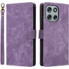 Phonesta Vintage Skin Book Wallet Case hoesje voor Motorola Moto G56 - Paars