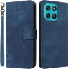Phonesta Vintage Skin Book Wallet Case hoesje voor Motorola Moto G57 Power - Blauw