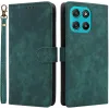 Phonesta Vintage Skin Book Wallet Case hoesje voor Motorola Moto G57 Power - Groen