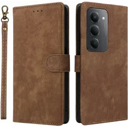 Phonesta Vintage Skin Book Wallet Case hoesje voor Xiaomi Redmi 15 - Bruin