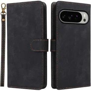 Phonesta Vintage Skin Book Wallet Case hoesje voor Google Pixel 10 Pro XL - Zwart