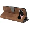 Phonesta Vintage Skin Book Wallet Case hoesje voor Google Pixel 10 / 10 Pro - Bruin 4