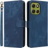 Phonesta Vintage Skin Book Wallet Case hoesje voor Motorola Moto G86 - Blauw