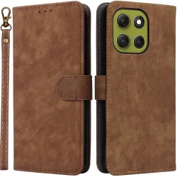 Phonesta Vintage Skin Book Wallet Case hoesje voor Motorola Moto G86 - Bruin