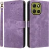 Phonesta Vintage Skin Book Wallet Case hoesje voor Motorola Moto G86 - Paars