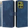 Phonesta Vintage Skin Book Wallet Case hoesje voor Motorola Moto G86 Power - Blauw