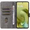 Phonesta Vintage Skin Book Wallet Case hoesje voor Motorola Moto G86 Power - Paars 2