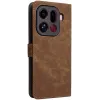 Phonesta Vintage Skin Book Wallet Case hoesje voor Oppo Find X9 Pro - Bruin 7