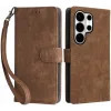 Phonesta Vintage Skin Book Wallet Case hoesje voor Samsung Galaxy S26 Ultra - Bruin 0