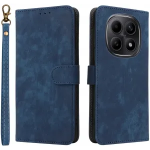Phonesta Vintage Skin Book Wallet Case hoesje voor Xiaomi Redmi Note 15 4G/5G / Xiaomi Poco M8 - Blauw