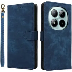 Phonesta Vintage Skin Book Wallet Case hoesje voor Xiaomi Redmi Note 15 Pro 4G - Blauw