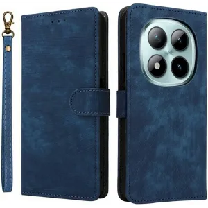 Phonesta Vintage Skin Book Wallet Case hoesje voor Xiaomi Redmi Note 15 Pro 4G - Blauw