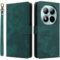 Phonesta Vintage Skin Book Wallet Case hoesje voor Xiaomi Redmi Note 15 Pro 4G - Groen