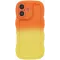 Phonesta Wavy Gradient Silicone Back Cover hoesje voor Apple iPhone 16 - Oranje/Geel