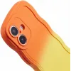 Phonesta Wavy Gradient Silicone Back Cover hoesje voor Apple iPhone 16 - Oranje/Geel 6