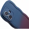 Phonesta Wavy Gradient Silicone Back Cover hoesje voor Apple iPhone 16 Plus - Donkerblauw/Donkerpaars 6