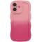 Phonesta Wavy Gradient Silicone Back Cover hoesje voor Apple iPhone 16 Plus - Roze