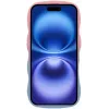 Phonesta Wavy Gradient Silicone Back Cover hoesje voor Apple iPhone 16 Plus - Roze/Blauw 3
