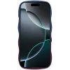 Phonesta Wavy Gradient Silicone Back Cover hoesje voor Apple iPhone 16 Pro - Donkerblauw/Donkerpaars 3