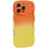 Phonesta Wavy Gradient Silicone Back Cover hoesje voor Apple iPhone 16 Pro - Oranje/Geel 2
