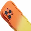Phonesta Wavy Gradient Silicone Back Cover hoesje voor Apple iPhone 16 Pro - Oranje/Geel 6
