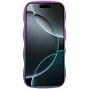Phonesta Wavy Gradient Silicone Back Cover hoesje voor Apple iPhone 16 Pro - Paars 3