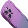Phonesta Wavy Gradient Silicone Back Cover hoesje voor Apple iPhone 16 Pro - Paars 6