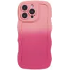 Phonesta Wavy Gradient Silicone Back Cover hoesje voor Apple iPhone 16 Pro - Roze