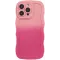 Phonesta Wavy Gradient Silicone Back Cover hoesje voor Apple iPhone 16 Pro - Roze