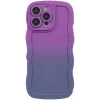 Phonesta Wavy Gradient Silicone Back Cover hoesje voor Apple iPhone 16 Pro Max - Paars