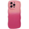 Phonesta Wavy Gradient Silicone Back Cover hoesje voor Apple iPhone 16 Pro Max - Roze 2