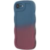 Phonesta Wavy Gradient Silicone Back Cover hoesje voor Apple iPhone 17e/16e - Donkerblauw/Donkerpaars 4