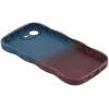Phonesta Wavy Gradient Silicone Back Cover hoesje voor Apple iPhone 17e/16e - Donkerblauw/Donkerpaars 6