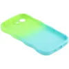 Phonesta Wavy Gradient Silicone Back Cover hoesje voor Apple iPhone 17e/16e - Groen/Blauw 6