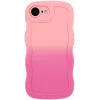 Phonesta Wavy Gradient Silicone Back Cover hoesje voor Apple iPhone 17e/16e - Roze