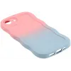 Phonesta Wavy Gradient Silicone Back Cover hoesje voor Apple iPhone 17e/16e - Roze/Blauw 5