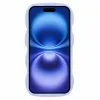 Phonesta Wavy Silicone Back Cover hoesje voor Apple iPhone 16 - Paars 3