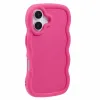 Phonesta Wavy Silicone Back Cover hoesje voor Apple iPhone 16 Plus - Hot Pink 2
