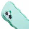Phonesta Wavy Silicone Back Cover hoesje voor Apple iPhone 16 Plus - Mintgroen 6