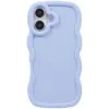 Phonesta Wavy Silicone Back Cover hoesje voor Apple iPhone 16 Plus - Paars
