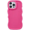 Phonesta Wavy Silicone Back Cover hoesje voor Apple iPhone 16 Pro - Hot Pink