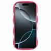 Phonesta Wavy Silicone Back Cover hoesje voor Apple iPhone 16 Pro - Hot Pink 3