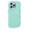 Phonesta Wavy Silicone Back Cover hoesje voor Apple iPhone 16 Pro - Mintgroen 2