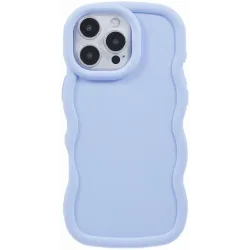 Phonesta Wavy Silicone Back Cover hoesje voor Apple iPhone 16 Pro - Paars