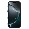 Phonesta Wavy Silicone Back Cover hoesje voor Apple iPhone 16 Pro - Zwart 3