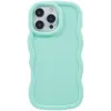 Phonesta Wavy Silicone Back Cover hoesje voor Apple iPhone 16 Pro Max - Mintgroen
