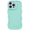 Phonesta Wavy Silicone Back Cover hoesje voor Apple iPhone 16 Pro Max - Mintgroen